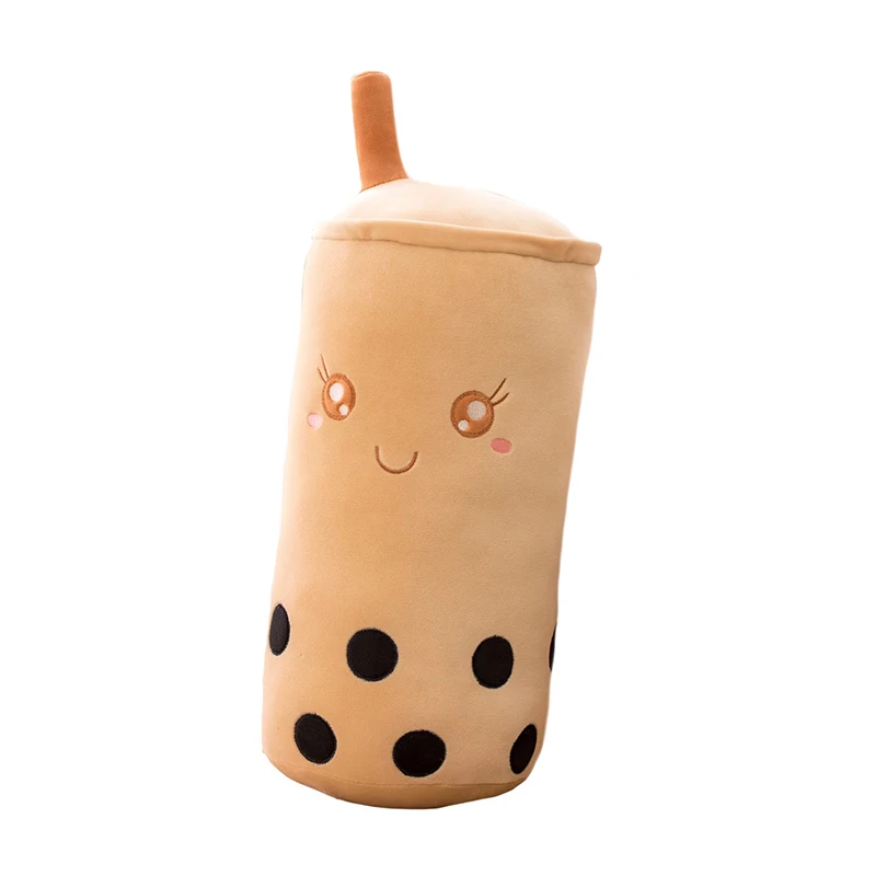 

High Quality cartoon bubble tea cup shaped pillow real-life stuffed soft back cushion funny food gifts for kids birthday