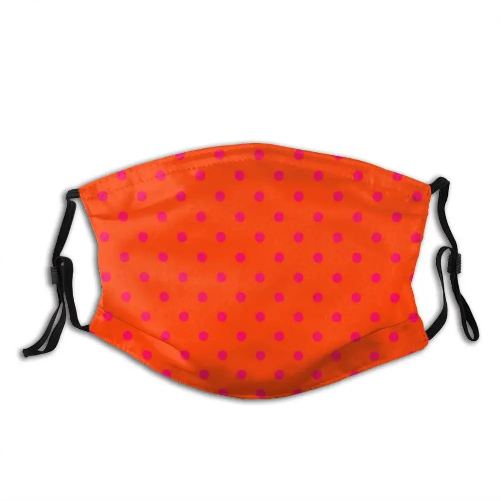 

Orange Pop And Hot Neon Pink Polka Dots Fashion Masks Bright Saucy Orange Soda Pop Hot Neon Pink Polka Dots Dots Hot