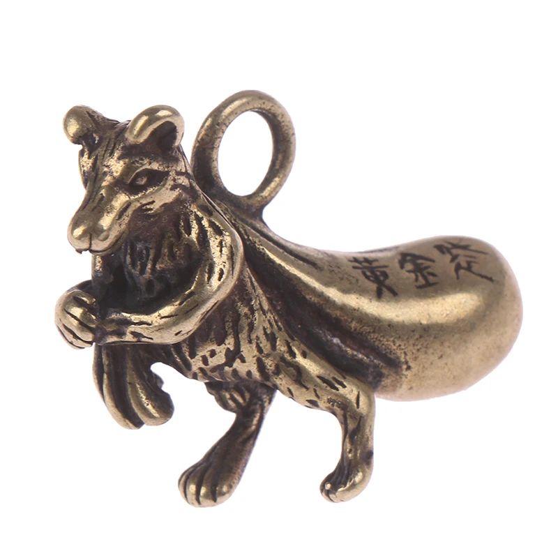 Медная фигурка крысы украшение для дома аксессуары гостиной латунные животные
