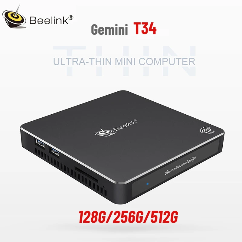 Beelink T34 мини ПК Intel Apollo Lake J3455 8 Гб 256 ГБ двойной экран Windows 10 2 4G/5 8G WiFi 1000 Мбит/с USB3.0
