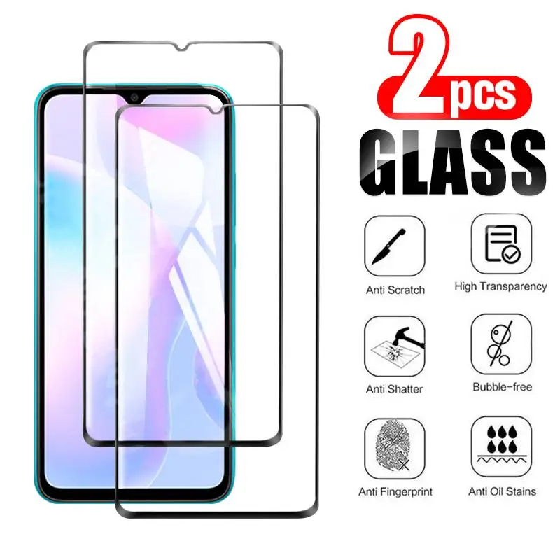 1/2 шт. защитное стекло на весь пленка для Xiaomi Redmi 9C NFC 9 9A Note 9S Pro Max 8T 8A Mi Poco X3 M2 F2 Чехол