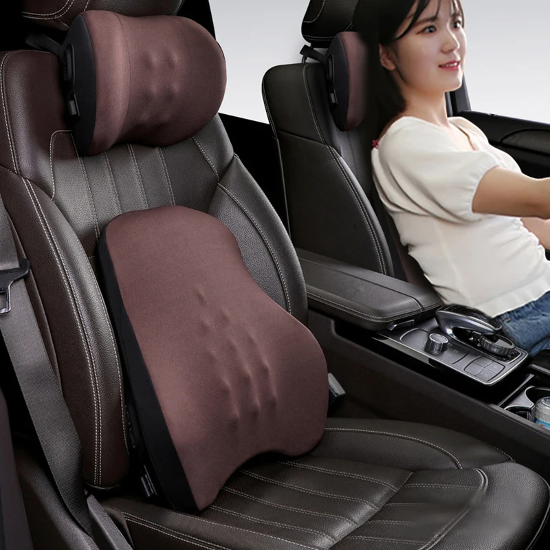 

Car Neck Electric Massage Pillow Waist Memory Foam Car Headrest Auto Seat Head Support Lumbar Support For Office Chair Cushion