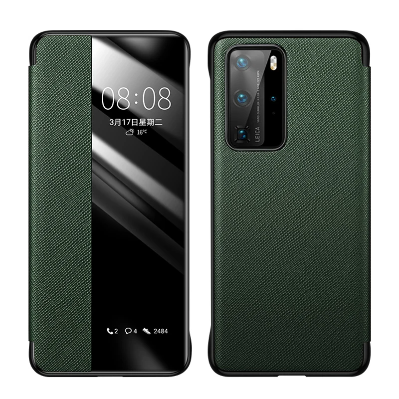 Роскошный деловой чехол из натуральной кожи для Huawei P30 P40 Pro Mate30 Mate 30 RS 5G|Бамперы| |