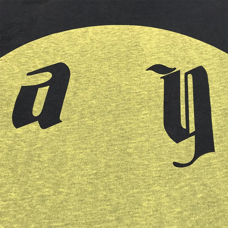 

1:1 Oversized Yellow ASKYURSELF T-Shirt Men Women Top Quality Washed Top Tees ASKYURSELF T shirt
