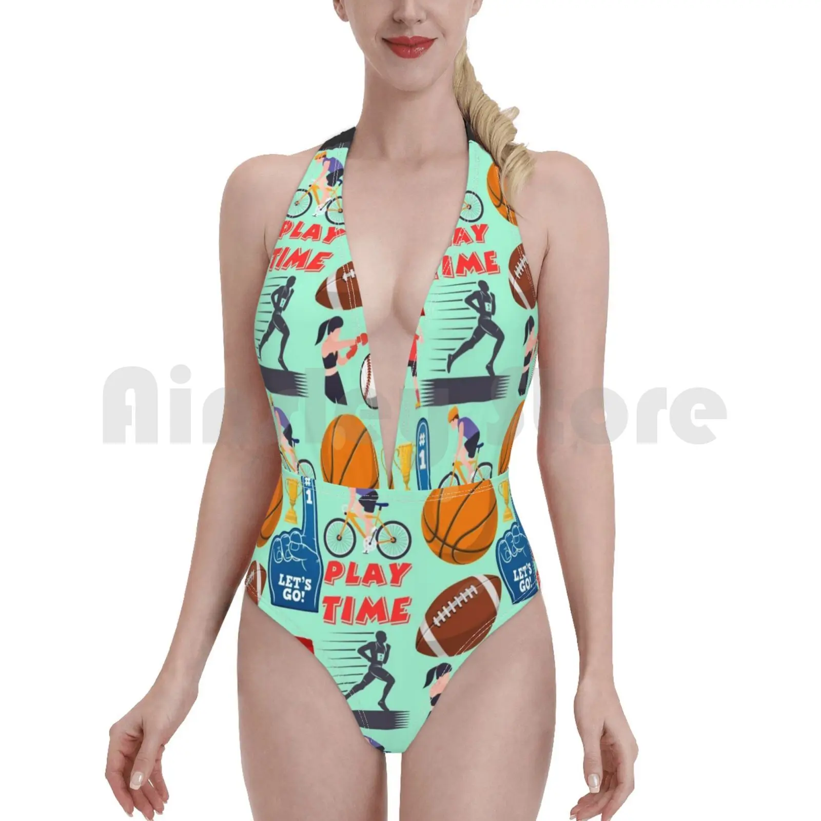 

Игровая зона (Prabhz _ World), Цельный купальник, бикини с подкладкой, уникальная крутая зона для спортивных игр, удивительные мировые Игры, лучшие