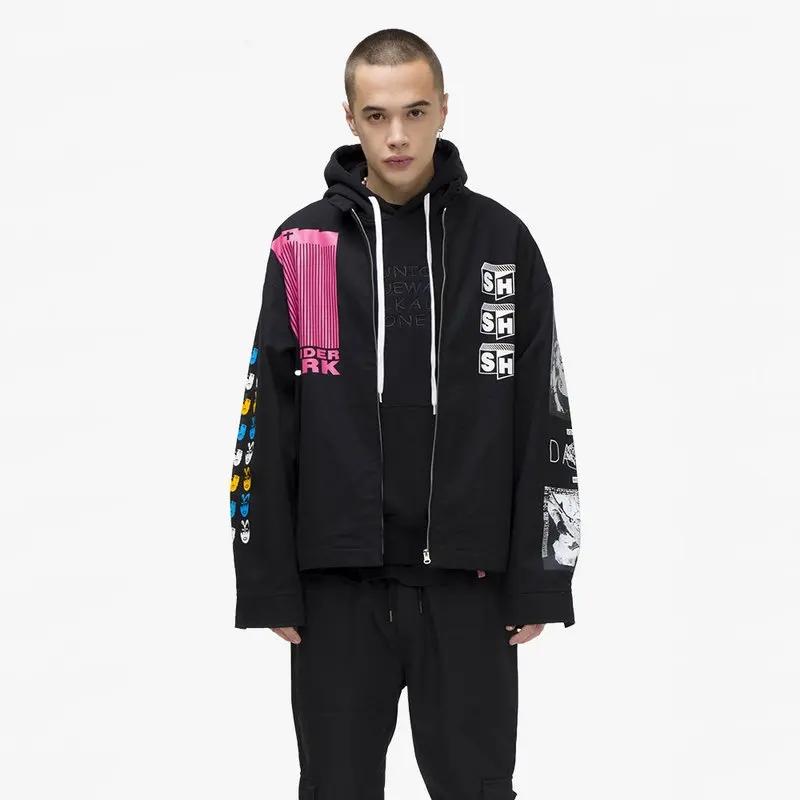 VIISHOW мужские куртки, Брендовые куртки с принтом граффити, Chaqueta Hombre, уличная одежда, мужские куртки и пальто, кардиган, JC1172191