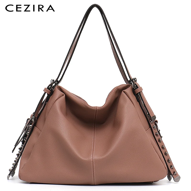 Брендовая дизайнерская женская сумка хобо CEZIRA из искусственной кожи модная