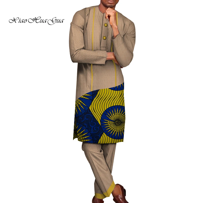 Традиционная африканская одежда для мужчин в африканском стиле комплект из