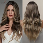Парики из синтетических Длинных Волнистых Волос, с золотистыми краями