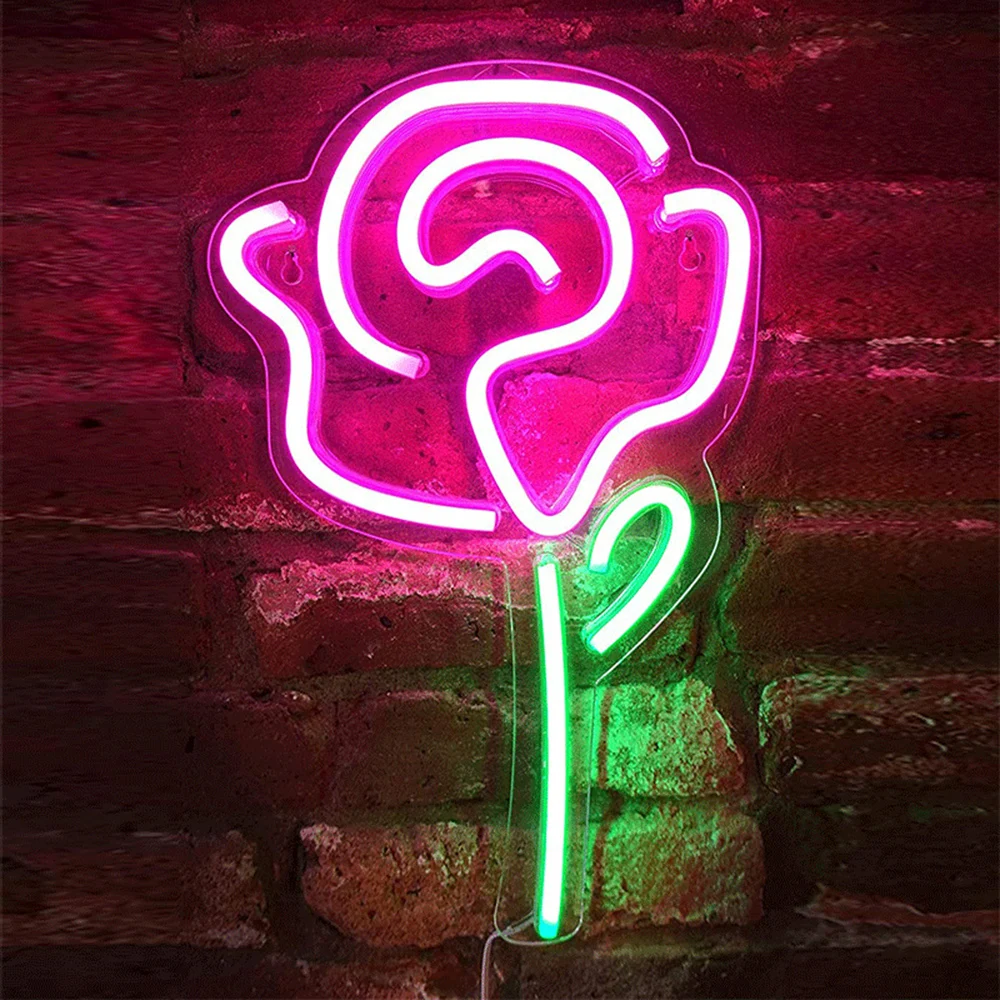 Sale USB LED Neon Sign with Transparent Acrylic Large Panel Hanging Wall Art for Living Room Lamp Party Home Decor P35 | Лампы и