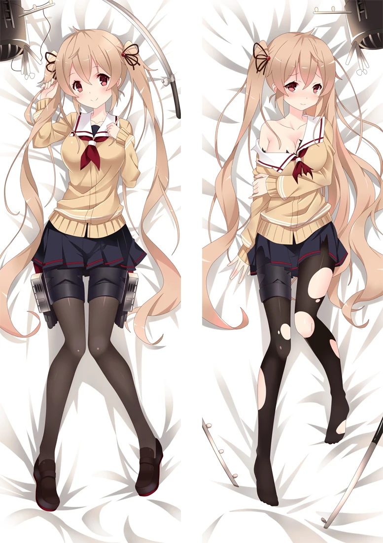 S18 Аниме Kantai Коллекция Dakimakura Чехол Kancolle Kirishima персонажи Shimakaze Bolster чехол Ikazuchi& Inazuma Hugs чехол для подушки - Цвет: S18