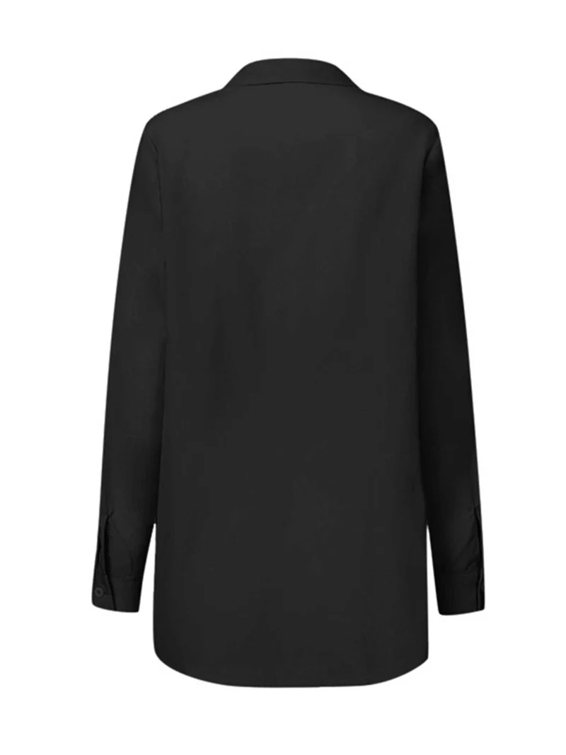 

Kayotuas Women Shirt Fashion Blouse Long Sleeve Ruched Solid Color for Office Ladies White Blue Black Autumn Streetwear Tops