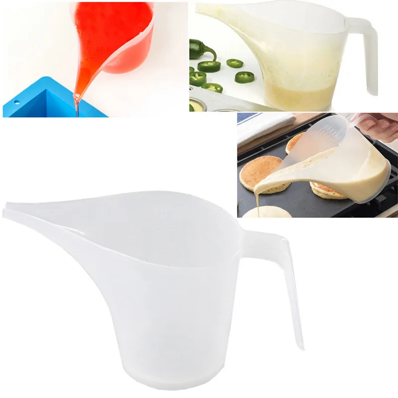 

Tip Mouth Plastic Measuring Jug Cup Graduated Surface Cooking Kitchen Bakery Bakeware Liquid Measure Container Baking Toolcraft
