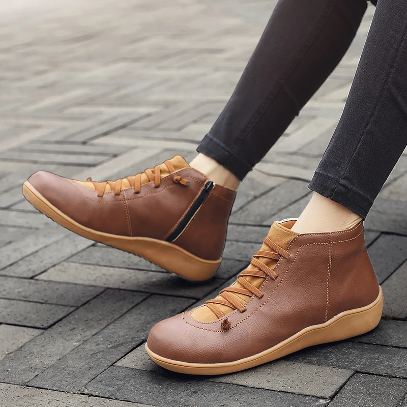 Женские Ботинки Ботильоны кожаные ботинки на шнуровке женские большого размера