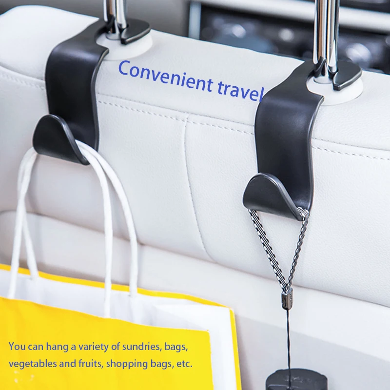 

Car Organizer Storage Holder Car Seat Back Hook For Bags Vehicle Hidden Headrest Hanger Clips for Shopping Bag Durable
