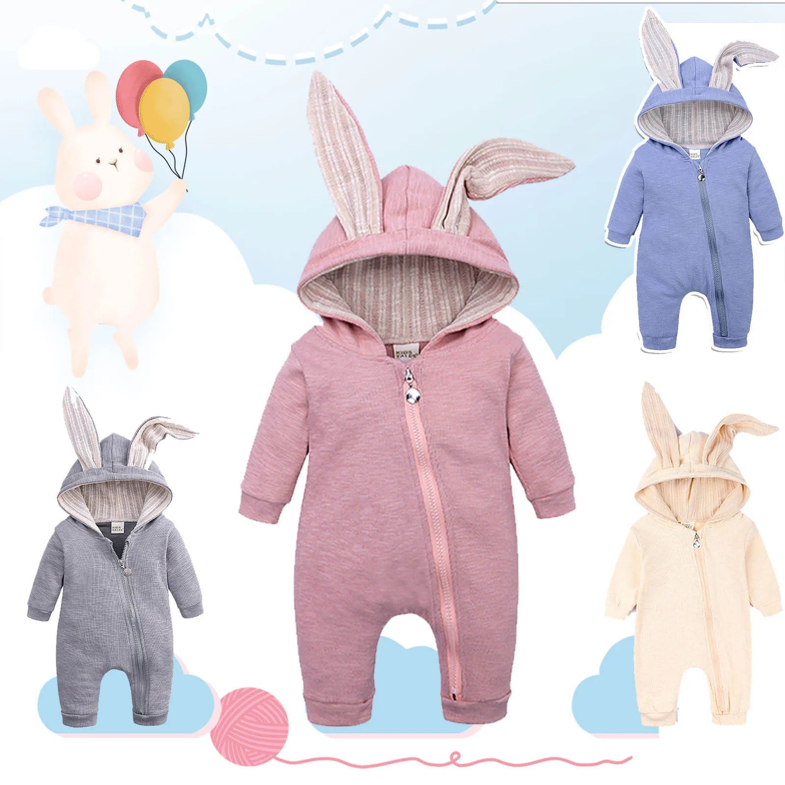 

Детский комбинезон с капюшоном, на возраст 0-18 месяцев