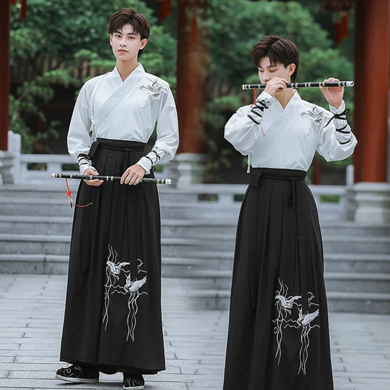 

Chinese Ancient Costume Hanfu Dress Traditional Classical Clothes Tang Dynasty Adult Swordsman Robe Men Halloween Costume SL4182