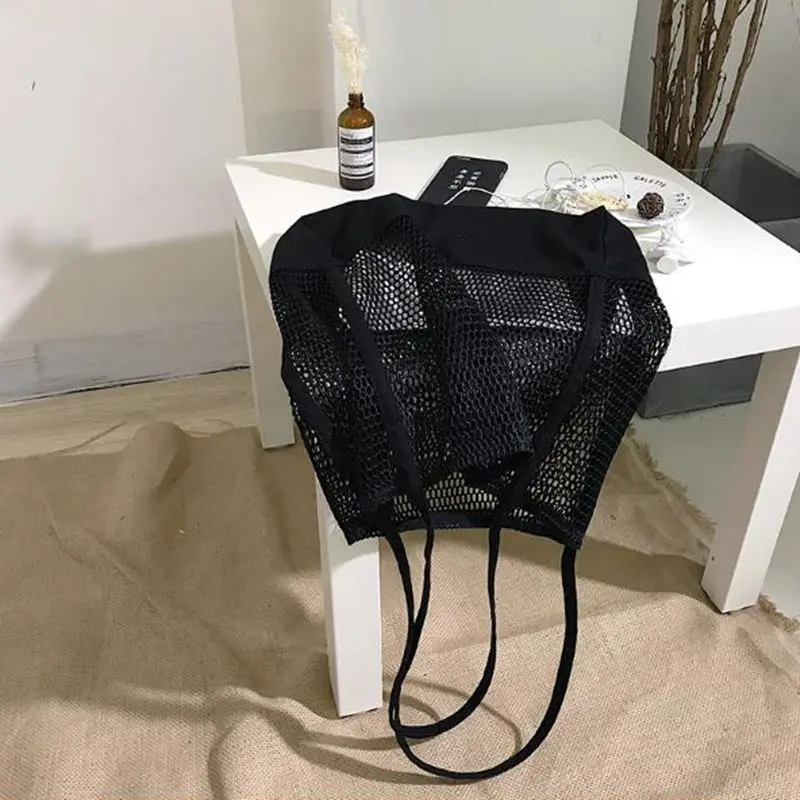 Новинка 2020 женская сумка с узором сетчатая открытая для песчаного пляжа посылка