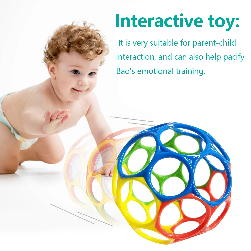 

Kids Grasp Ball Children Pliable Grasping Soft Rubber Baby Toy Hand Shake Bright Starts Oball Soft Safety Hand Bells