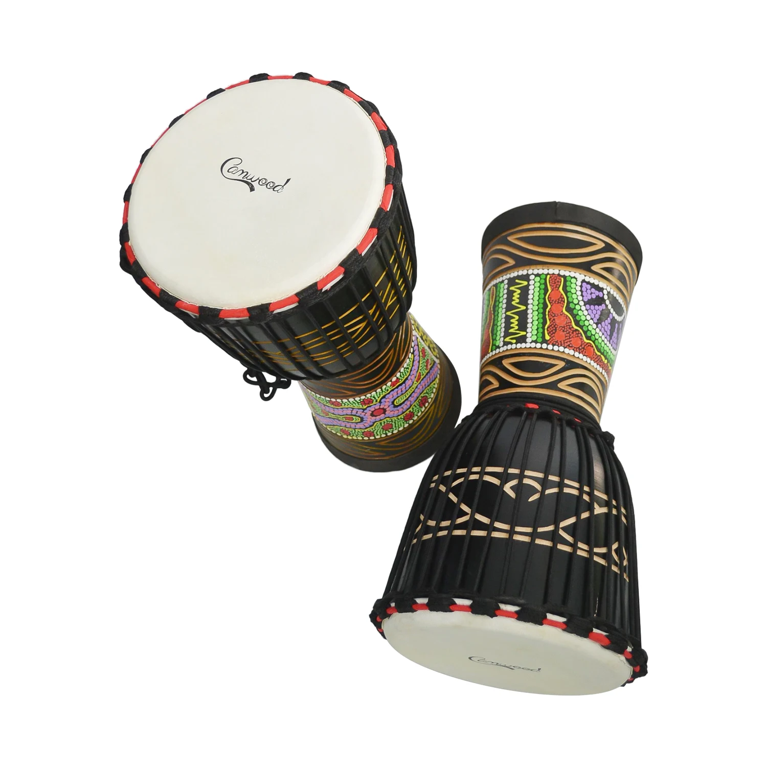 Деревянный Африканский барабан Camwood Djembe Конго ударный музыкальный инструмент из