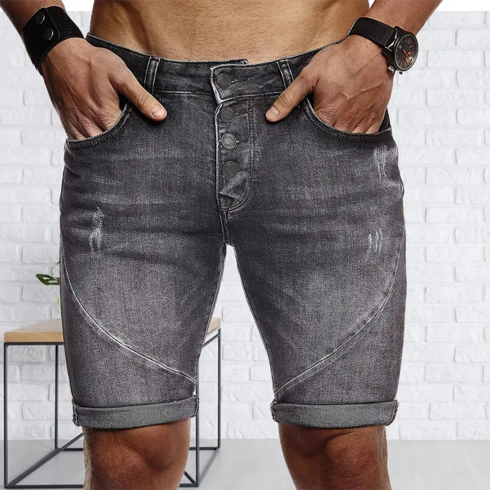 

Short Pants Popular Solid Color Pockets Men Casual Denim Shorts for Men Denim Shorts Pants