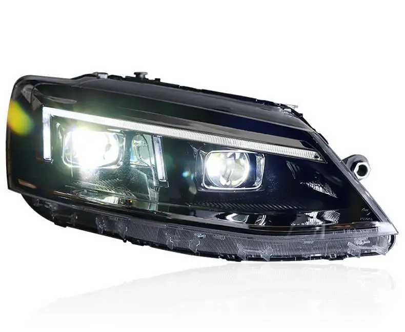 Автомобильные ходовые части Neblineros Para автомобильные Drl светодиодные фары автомобильные фары в сборе 12 13 14 15 16 17 для Volkswagen Sagitar