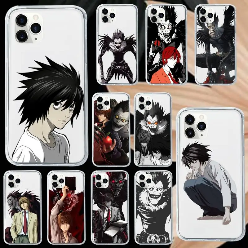 

death note japanese anime Phone Case Transparent soft For iphone 5 5s 5c se 6 6s 7 8 11 12 plus mini x xs xr pro max