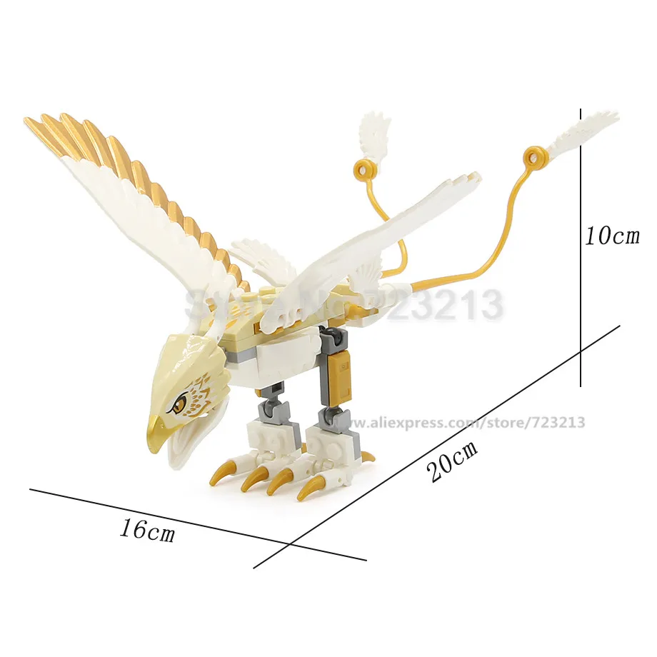 7 шт./лот животные фильм Occamy Thestral aragegg Spider Thunderbird basilisk Erumpent строительные блоки