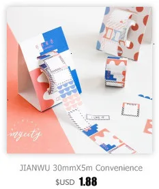JIANWU 50 м X 3 м свежие серии дневник DIY декоративные васи ленты скрапбук пуля журнал наклейки Школьные офисные принадлежности kawaii