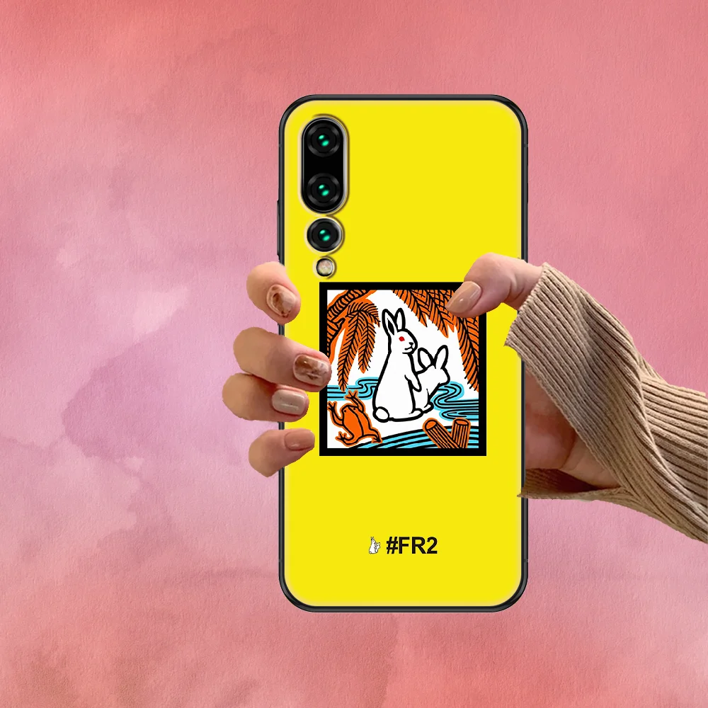 

crazy rabbit fr2 fashion Phone case For Huawei P Mate P10 P20 P30 P40 10 20 Smart Z Pro Lite 2019 black soft shell 3D hoesjes