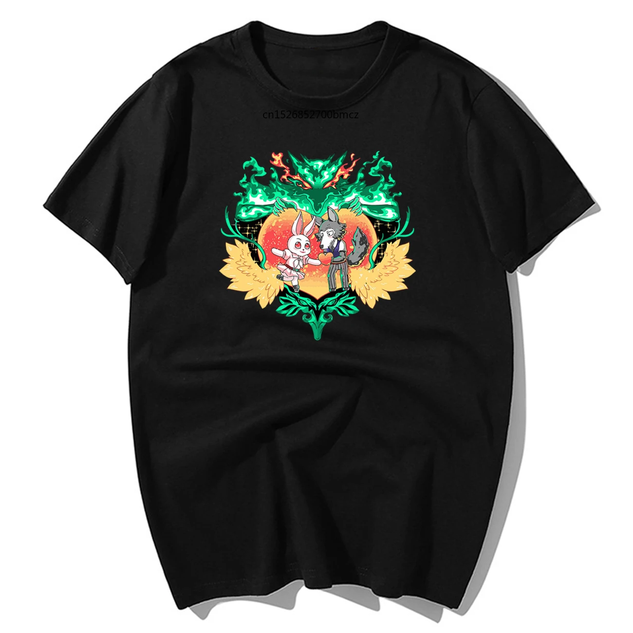 

Fashion Japanese Anime BEASTARS Hip Hop Print Tshirts Summer Women O-neck Short Sleeve Causal Tops