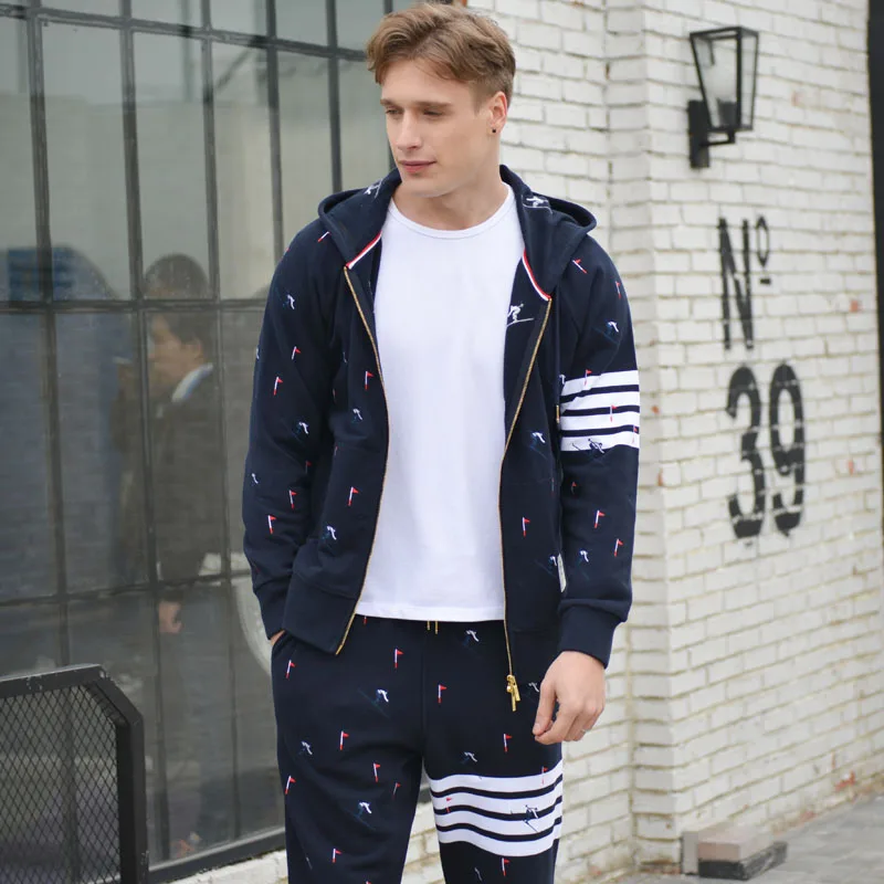 Модная брендовая одежда с капюшоном TB THOM лыжная куртка вышивкой для мужчин и