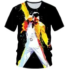 _ 2021 летняя детская 3d футболка для мальчиков и девочек, бренд Freddie Mercury The Queen, Детская футболка в стиле хип-хоп, хипстерские Топы