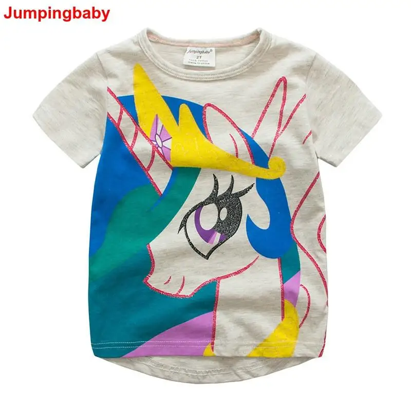 

Детская летняя футболка для девочек Jumpingbaby, 2019