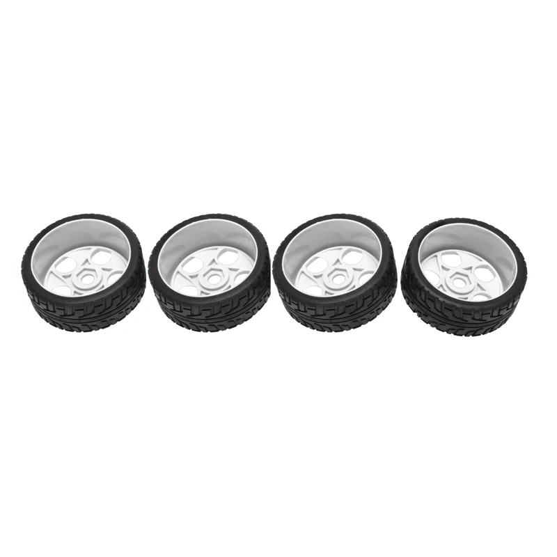 4Pcs RC Buggy Off Flat Run Tires 100MM Rubber Tyre Plastic Wheel Rim Hex Adapter 17MM for 1/8 Car Accessories | Игрушки и хобби