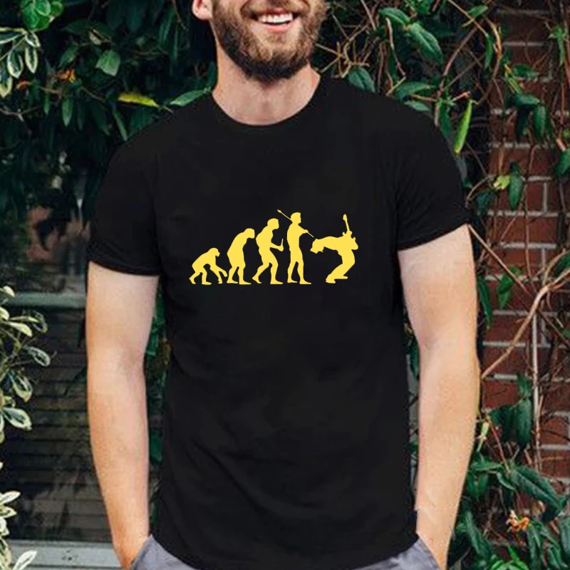 

Guitarist T Shirt Evolution of A Guitarist Music Rock Guitar Musician Band Metal Men T-shirt Black White Unisex Cotton Tees