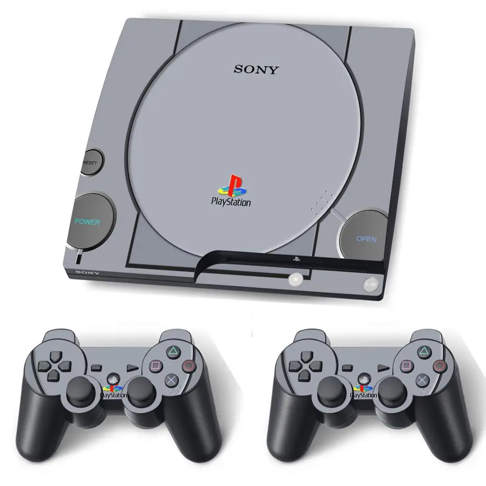 Стильная наклейка на кожу PS1 для PS3 Slim PlayStation 3 консоль и контроллеры|Наклейки| |