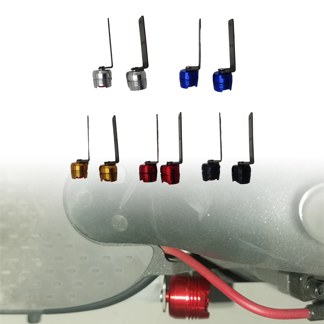 

1 Pair Electric Scooter Taillight Rear Warning Light Lamp For Xiaomi Mijia M365 Black Red Blue Silver Gold Electric Scooter Part