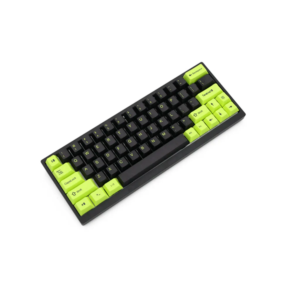 Код терминал черный зеленый Сублимация PBT Keycaps для вишневого Mx Переключатель