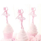 5 шт., украшения для торта, с балериной, Happy топперы для торта на день рождения