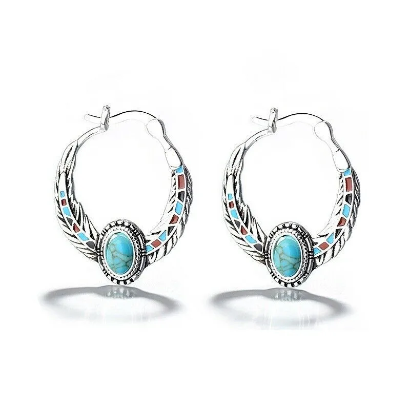 Модные креативные серьги с орлиным пером и инкрустацией роскошные