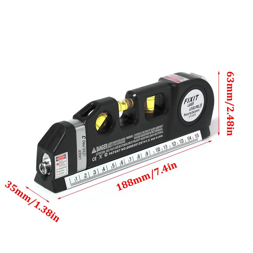 

Multi-Function Plastic Laser Level Level Meter High-Precision Measurement Infrared Ruler Line Leveler