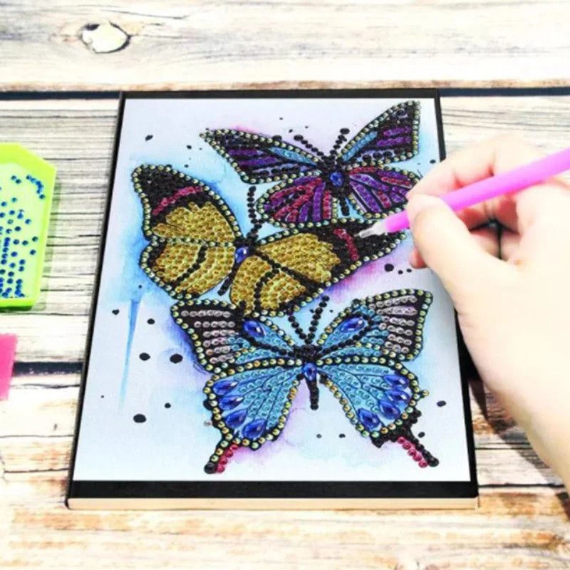 

1pc DIY Art Diamond Painting Notebook Diary Round Diamond Mosaic Embroidery