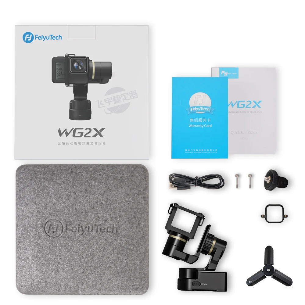 FeiyuTech WG2X Wearable Mountable Action Camera Gimbal Splash-proof Stabilizer for GoPro Hero 7 6 5 4 Sony RX0 | Электроника