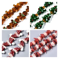 lampwork beads strands red santa claus gingerbread man christmas tree loose beads for diy jewelry making about 2025pcsstrand
