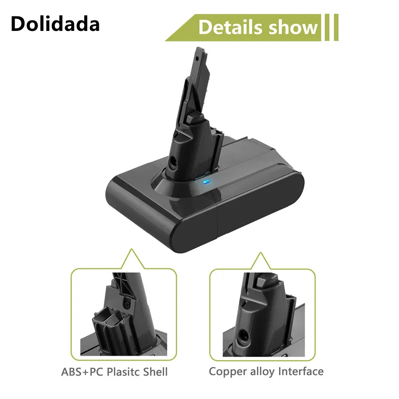 

21.6V 6.0Ah Li-lon Rechargeable Battery For Dyson V7 6000mah FLUFFY Animal V7 Pro Vacuum Cleaner Replacement L70 free shipping