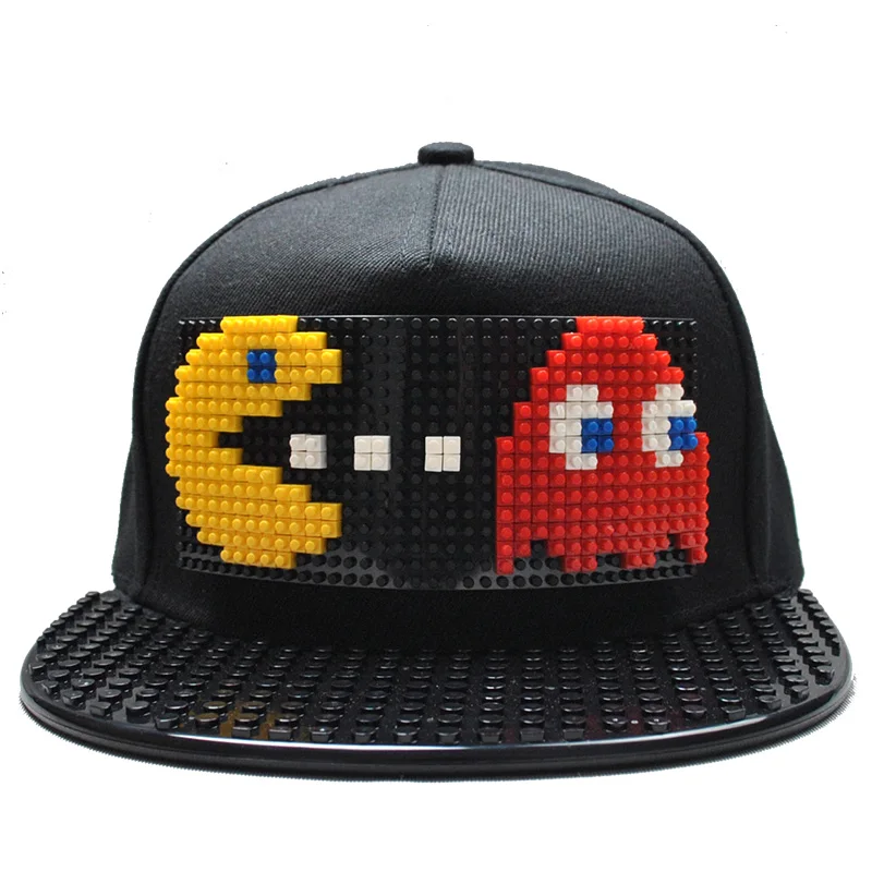 Новые головоломки игры блоки DIY лего бейсбольная шляпа Боб Марли пиксели супергерой папа шапки Snapback кепки для мужчин и женщин Съемный