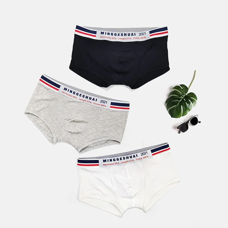 

New modal solid men box shorts simple slip breathable fashion sexy men underwear