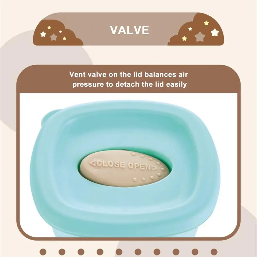 Комплект из 4 предметов для малышей круглая холодильник контейнер хранения