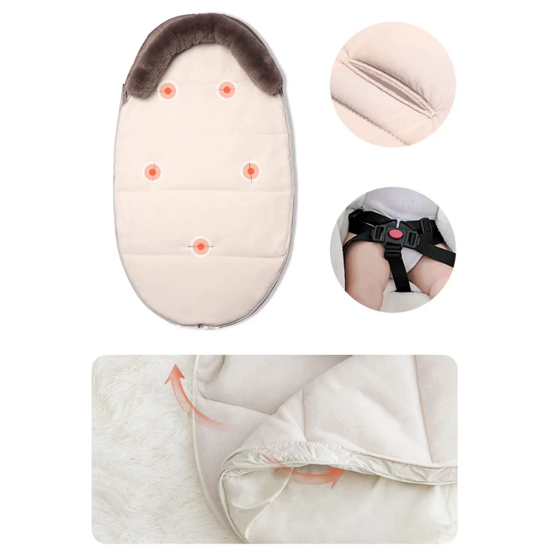 Зимние теплые детские спальные мешки утолщенные Детские для коляски младенцев